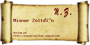Misner Zoltán névjegykártya
